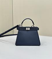 Fendi FF Small Peekaboo ISeeU Blue - 20x10.5x15cm - 3