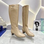 Prada Long Beige Boots With High Heels 4.5cm - 1