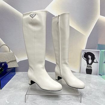 Prada Long White Boots With High Heels 4.5cm
