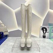 Prada Long White Boots With High Heels 4.5cm - 5