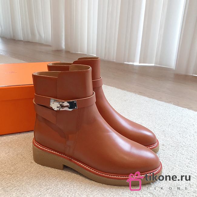 Hermes Kelly s23 Anker Brown Boots - 1