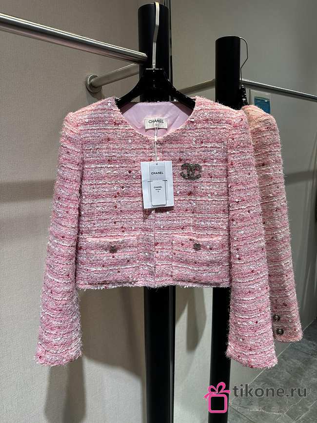 Chanel Pink Tweed Jacket - 1