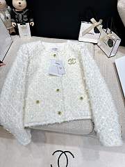 Chanel Jackets Solid Long Sleeve White - 3