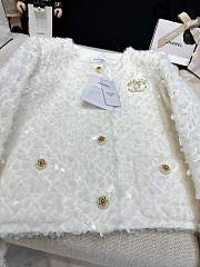 Chanel Jackets Solid Long Sleeve White - 4