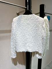 Chanel Jackets Solid Long Sleeve White - 5