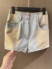 Chanel Mini Short Blue Cotton  - 2