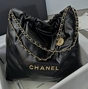 Chanel 22 Black Lambskin Bag Medium - 42x39x8cm - 1