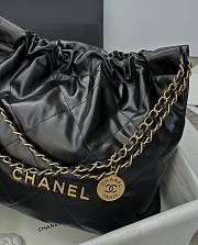 Chanel 22 Black Lambskin Bag Medium - 42x39x8cm - 4