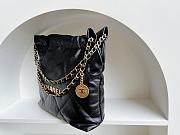 Chanel 22 Black Lambskin Bag Small - 37x35x7cm - 2