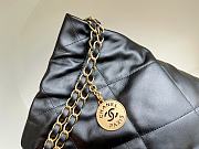 Chanel 22 Black Lambskin Bag Small - 37x35x7cm - 4