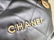 Chanel 22 Black Lambskin Bag Small - 37x35x7cm - 5