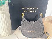 Bvlgari Grey Micro Metallic Leather Serpenti Bag - 13x8x3.5cm - 4