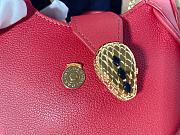 Bvlgari Red Micro Metallic Leather Serpenti Bag - 13x8x3.5cm - 3