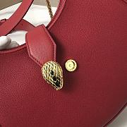 Bvlgari Red Medium Metallic Leather Serpenti Bag - 25.5x25x5.5cm - 2