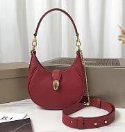 Bvlgari Red Small Metallic Leather Serpenti Bag - 19.5x20x5cm - 1