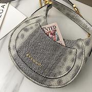 Bvlgari Silver Small Metallic Leather Serpenti Bag - 19.5x20x5cm - 2