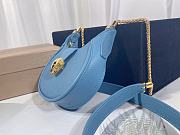 Bvlgari Blue Small Metallic Leather Serpenti Bag - 19.5x20x5cm - 4