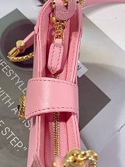 Bvlgari Pink Micro Metallic Leather Serpenti Bag - 13x8x3.5cm - 3