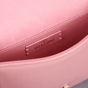 Valentino Garavani VLogo Pink Leather Bag - 18x13x5cm - 4