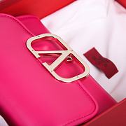 Valentino Garavani VLogo Hot Pink Leather Bag - 18x13x5cm - 5