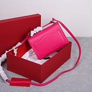 Valentino Garavani VLogo Hot Pink Leather Bag - 18x13x5cm - 4