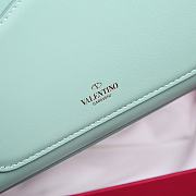 Valentino Garavani VLogo Light Blue Leather Bag - 18x13x5cm - 4