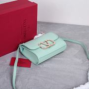 Valentino Garavani VLogo Light Blue Leather Bag - 18x13x5cm - 2