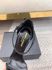 YSL Black Opyum Ankle Strap Black High Heels - 2