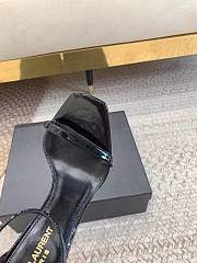 YSL Black Opyum Ankle Strap Black High Heels - 5