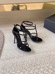 YSL Women's All Black Cassandra Sandals - 4