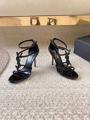 YSL Women's All Black Cassandra Sandals - 3