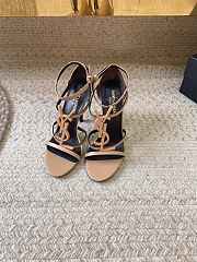 YSL Women's Beige Cassandra Sandals - 1