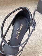 YSL Women's Smooth Black Cassandra Sandals - 5