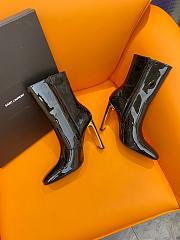 YSL Auteuil Leather Metal-Heel Boots - 2