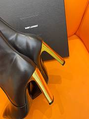 YSL Auteuil Nappa Leather Metal-Heel Boots - 3