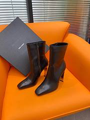 YSL Auteuil Nappa Leather Metal-Heel Boots - 4