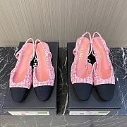 Chanel Pink Tweed Slingback - 1