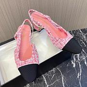 Chanel Pink Tweed Slingback - 3