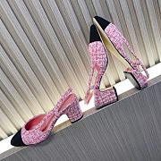 Chanel Pink Tweed Slingback - 2