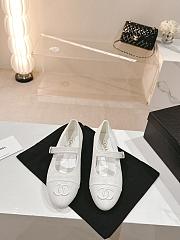 Chanel Mary Janes Cotton & Silk White - 1