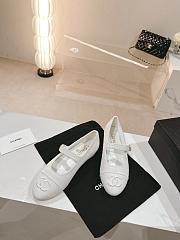 Chanel Mary Janes Cotton & Silk White - 3