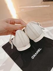 Chanel Mary Janes Cotton & Silk White - 4