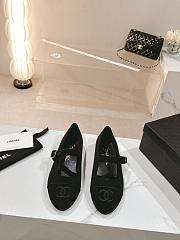 Chanel Mary Janes Cotton & Silk Black - 1