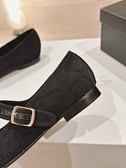 Chanel Mary Janes Cotton & Silk Black - 4