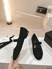 Chanel Mary Janes Cotton & Silk Black - 5