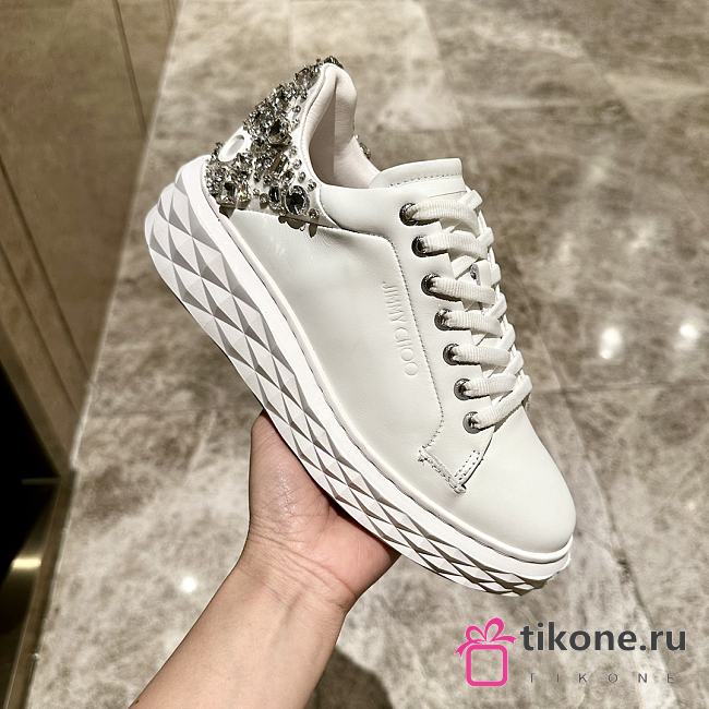 Jimmy Choo Diamond Maxi Crystal-embellished sneakers - 1