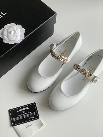 Chanel Gold Coin Buckle Mary Jane Loafers