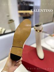 Valentino Calfskin Beige Leather Roman Stud Boots - 4