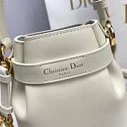 Dior Small C'est Latte CD-Embossed Calfskin Bag - 17x7x18cm - 5