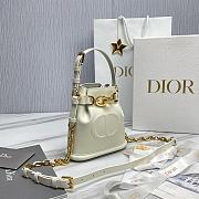 Dior Small C'est Latte CD-Embossed Calfskin Bag - 17x7x18cm - 2